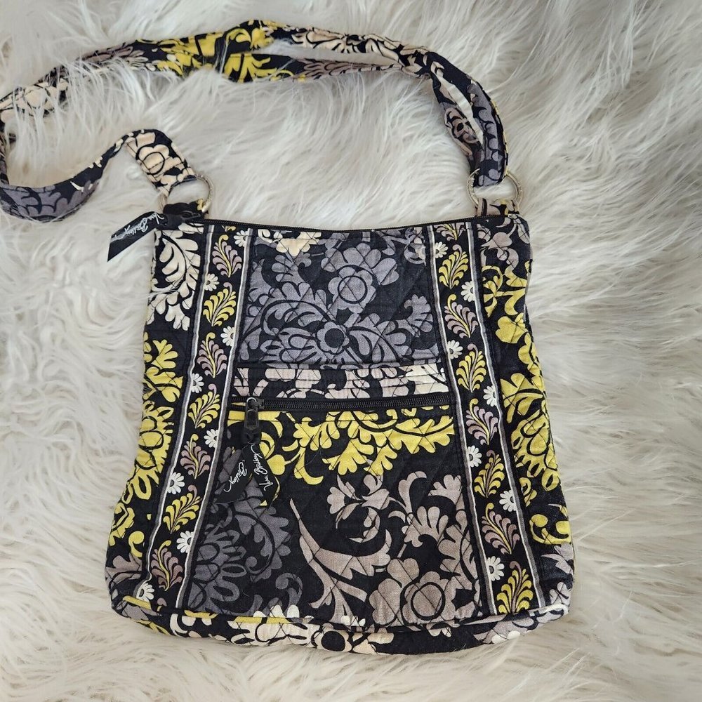 Vera Bradley Baroque Purse‎ Crossbody Bag Retired Yellow Black
